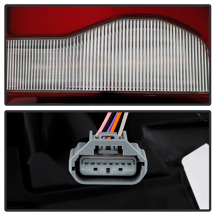 RAM 1500 OE Rebel Style LED Tail Light; Black Housing; Red
