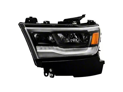 OE Style Full LED DRL Headlight; Black Housing; Clear Lens; Driver Side (19-22 RAM 1500 w/ Factory Non-Projector LED Headlights)