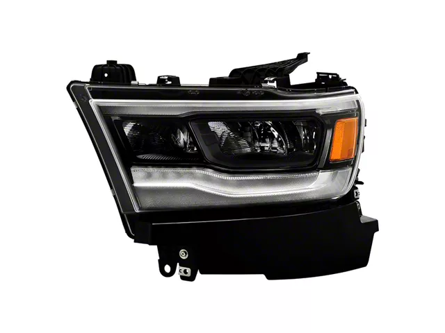 OE Style Full LED DRL Headlight; Black Housing; Clear Lens; Driver Side (19-24 RAM 1500 w/ Factory LED Headlights)