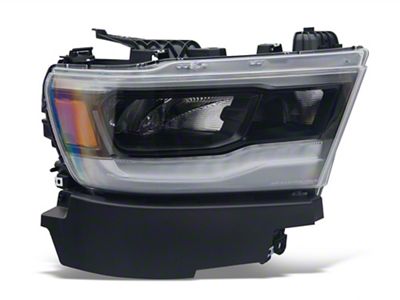 OE Style Full LED Headlight with DRL; Black Housing; Clear Lens; Passenger Side (19-24 RAM 1500 w/ Factory LED Headlights)