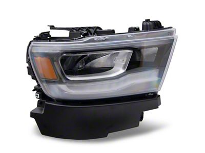 OE Style Full LED Headlight with DRL; Chrome Housing; Clear Lens; Passenger Side (19-24 RAM 1500 w/ Factory LED Headlights)