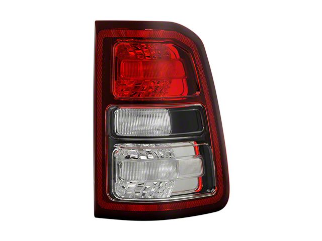 OE Style Halogen Tail Light; Black Housing; Red/Clear Lens; Passenger Side (19-24 RAM 1500 w/ Factory Halogen Tail Lights)