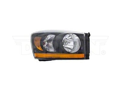 OE Style Headlight; Black Housing; Clear Lens; Passenger Side (2006 RAM 1500)