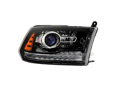 OE Style Headlight; Black Housing; Clear Lens; Passenger Side (16-18 RAM 1500 w/ Factory Halogen Non-Projector Headlights)