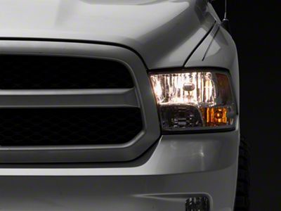 OE Style Headlight; Chrome Housing; Clear Lens; Driver Side (09-18 RAM 1500 w/ Factory Halogen Non-Projector Headlights)