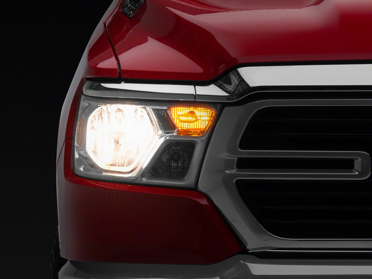 thumbnail image 2 of Chrome Halogen Headlight Assembly For 2019-2024 Dodge RAM 1500 - Left Driver Side, Direct Replacement, 6-Month Warranty 2 of 5