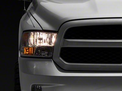 OE Style Headlight; Chrome Housing; Clear Lens; Passenger Side (09-18 RAM 1500 w/ Factory Halogen Non-Projector Headlights)