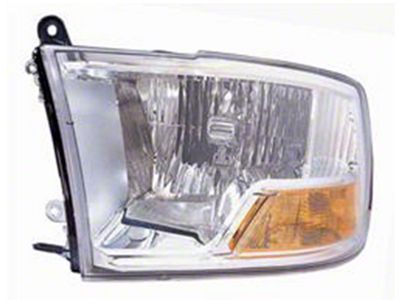 OE Certified Replacement Headlight; Chrome Housing; Clear Lens; Driver Side (09-12 RAM 1500 w/ Factory Halogen Non-Quad Headlights)