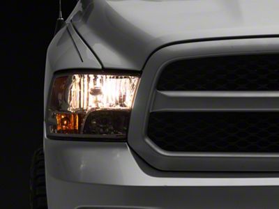 OE Style Headlights; Chrome Housing; Clear Lens (09-18 RAM 1500 w/ Factory Halogen Non-Projector Headlights)