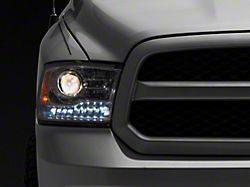 OE Style Plank Style Switchback Halo Projector Headlights; Chrome Housing; Clear Lens (09-18 RAM 1500 w/ Factory Halogen Non-Projector Headlights)