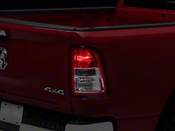 OE Style Tail Light; Chrome Housing; Red Clear Lens; Passenger Side (19-24 RAM 1500 Big Horn, Tradesman)