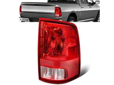 OE Style Tail Light; Chrome Housing; Red/Clear Lens; Passenger Side (09-18 RAM 1500 w/ Factory Halogen Tail Lights)