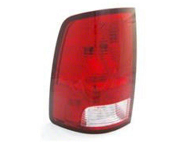 CAPA Replacement Tail Light; Chrome Housing; Red/Clear Lens; Passenger Side (09-18 RAM 1500 w/ Factory Halogen Tail Lights)