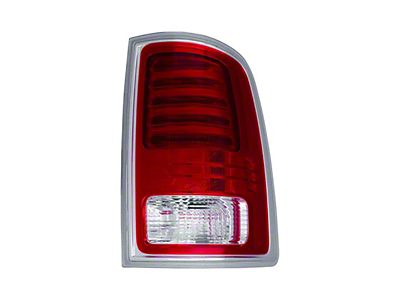 OE Certified Replacement Tail Light; Chrome Housing; Red/Clear Lens; Passenger Side (13-18 RAM 1500 w/ Factory Halogen Tail Lights)