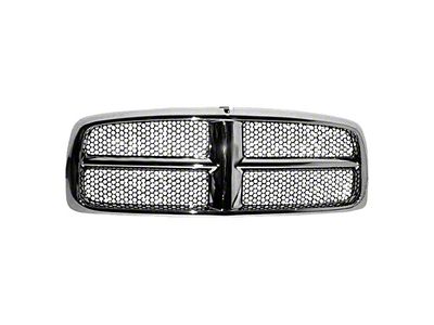 OE Certified Replacement Upper Replacement Grille Shell; Black (02-05 RAM 1500)