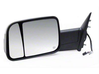 OEM Style Extendable Powered Towing Mirror with Turn Signal; Driver Side (09-12 RAM 1500)