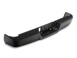 OEM Style Steel Rear Bumper; Not Pre-Drilled for Backup Sensors; Black (09-18 RAM 1500 w/o Factory Dual Exhaust)