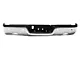 OEM Style Steel Rear Bumper; Pre-Drilled for Backup Sensors; Chrome (09-18 RAM 1500 w/ Factory Dual Exhaust)