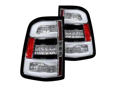 OLED Tail Lights; Black Housing; Clear Lens (19-24 RAM 1500 w/ Factory LED Tail Lights)