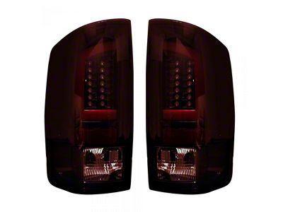 OLED Tail Lights; Chrome Housing; Dark Red Smoked Lens (02-06 RAM 1500)