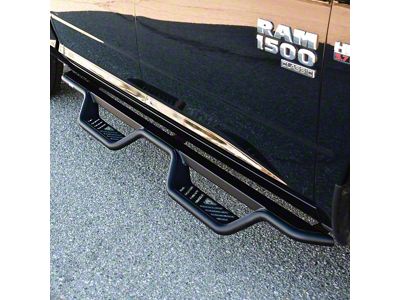 Westin Outlaw Drop Nerf Side Step Bars; Textured Black (09-18 RAM 1500 Crew Cab)