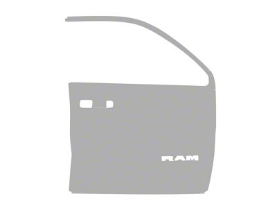 Paint Protection PPF Pre-Cut Kit; Full Front Passenger Side Door; Gloss (21-24 RAM 1500 TRX)