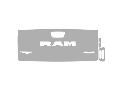 Paint Protection PPF Pre-Cut Kit; Full Tailgate; Gloss (21-24 RAM 1500 TRX)