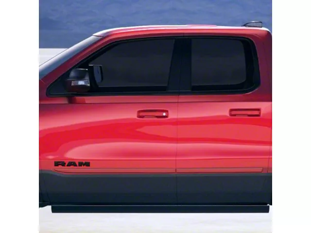Painted Body Side Molding; Black (19-24 RAM 1500 Quad Cab)