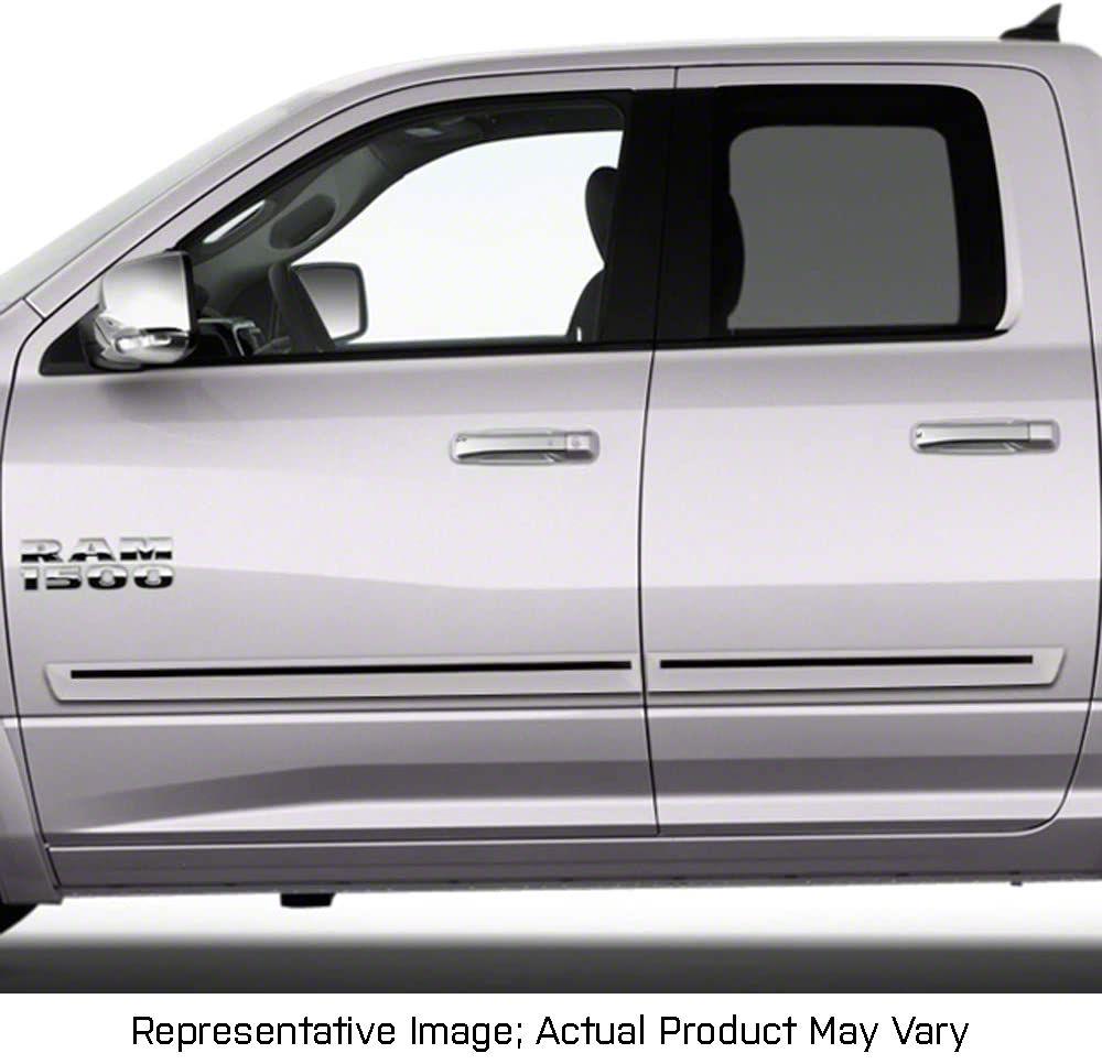 RAM 1500 Painted Body Side Molding with Black Insert; Diamond Black