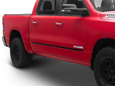 Painted Body Side Molding; Diamond Black Crystal Pearl (19-25 RAM 1500 Crew Cab)