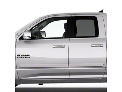 Painted Body Side Molding; Pitch Black (09-18 RAM 1500 Quad Cab)