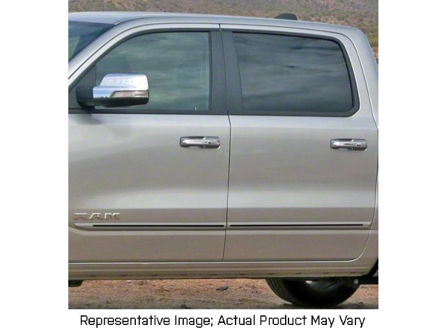 Painted Body Side Molding with Red Insert; Delmonico Velvet Red Pearl (19-24 RAM 1500 Crew Cab)