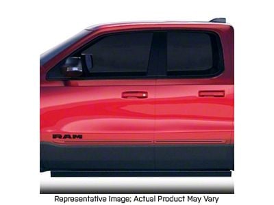 Painted Body Side Molding with Red Insert; Patriot Blue Pearl II (19-24 RAM 1500 Quad Cab)