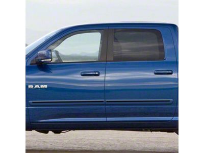 Painted Body Side Molding with Black Insert; Billet Metallic (09-18 RAM 1500 Crew Cab)