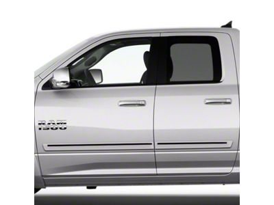 Painted Body Side Molding with Black Insert; Granite Crystal Metallic (09-18 RAM 1500 Quad Cab)