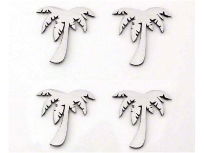 Palm Tree Emblems; Brushed (Universal; Some Adaptation May Be Required)