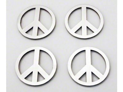 Peace Sign Emblems; Brushed (Universal; Some Adaptation May Be Required)