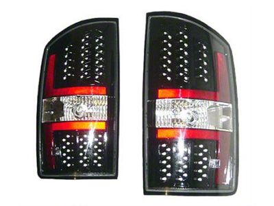 Performance LED Tail Lights; Black Housing; Red/Clear Lens (02-06 RAM 1500)