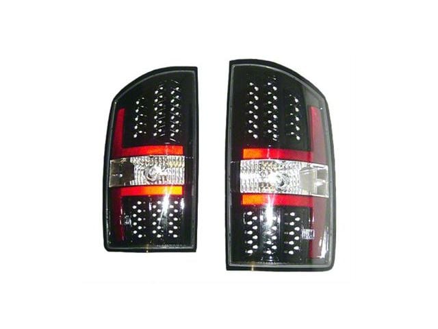 Performance LED Tail Lights; Black Housing; Red/Clear Lens (02-06 RAM 1500)