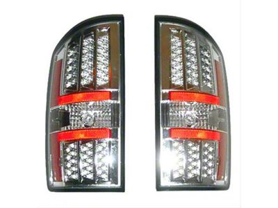 Performance LED Tail Lights; Chrome Housing; Red/Clear Lens (02-06 RAM 1500)