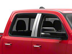 Pillar Post Trim; Stainless Steel (19-24 RAM 1500 Crew Cab)