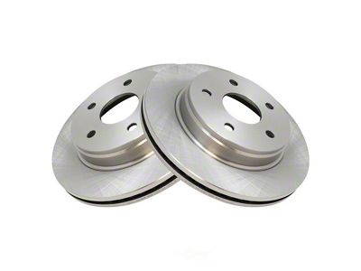 Plain Vented 5-Lug Rotors; Front Pair (02-18 RAM 1500)
