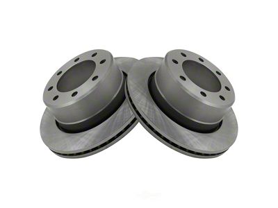 Plain Vented 8-Lug Rotors; Rear Pair (2012 RAM 1500 Tradesman HD)