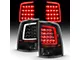 Plank Style LED Tail Lights; Black Housing; Clear Lens (09-18 RAM 1500 w/ Factory Halogen Tail Lights)