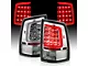 Plank Style LED Tail Lights; Chrome Housing; Clear Lens (09-18 RAM 1500 w/ Factory Halogen Tail Lights)