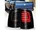 Plank Style LED Tail Lights; Black Housing; Smoked Lens (09-18 RAM 1500 w/ Factory Halogen Tail Lights)