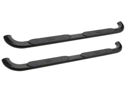 Platinum 4-Inch Oval Side Step Bars; Black (06-08 RAM 1500 Mega Cab)