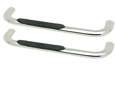 Platinum 4-Inch Oval Side Step Bars; Stainless Steel (09-18 RAM 1500 Regular Cab)