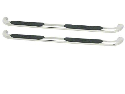 Platinum 4-Inch Oval Side Step Bars; Stainless Steel (09-18 RAM 1500 Crew Cab)