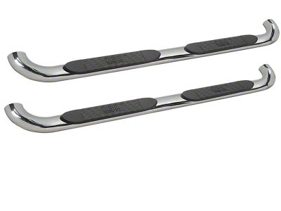Platinum 4-Inch Oval Side Step Bars; Stainless Steel (19-25 RAM 1500 Crew Cab)
